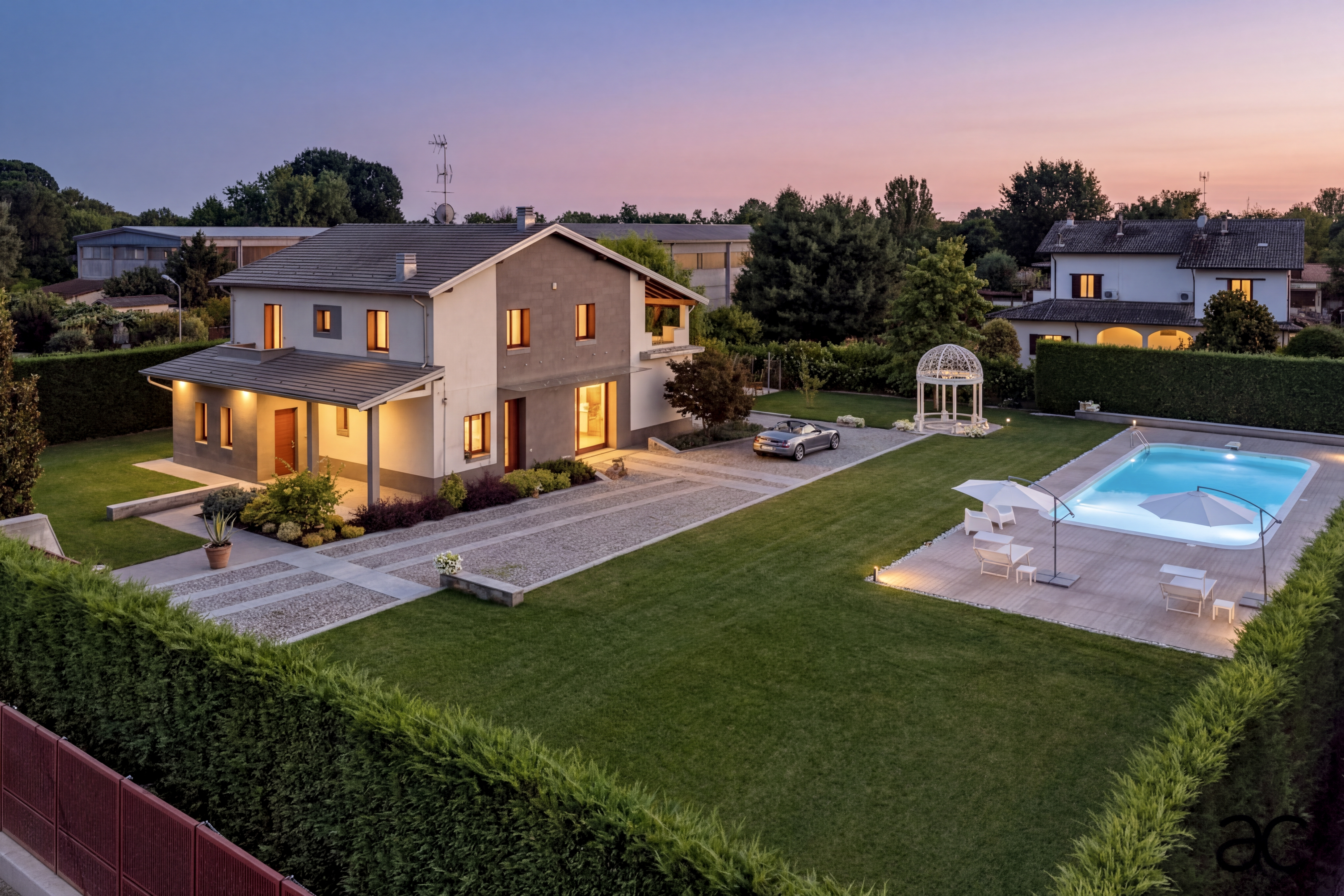 Exterior after AI LightLab twilight hero preset